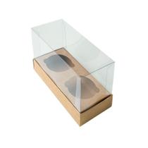 Caixa Mini Cupcake com Tampa Transparente 2 Cavidades (11cm x 9cm x 5,5cm) Kraft 10 unidades Assk Rizzo Confeitaria Caixa Mini Cupcake com Tampa Transparente 2 Cavidades (11cm x 9cm x 5,5cm) Kraft 10 unidades Assk Rizzo Confeitaria