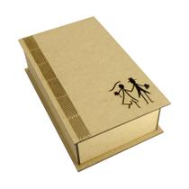 Caixa Mini Vinho Chandon e 1 Taça Tampa Dobravel Casal Noivos Laser Mdf Madeira