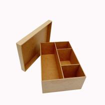 Caixa Mini Vinho e Doces Mdf Cru Presente