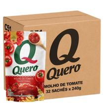 Caixa Molho de Tomate Quero Tradicional 240g 32 Un.
