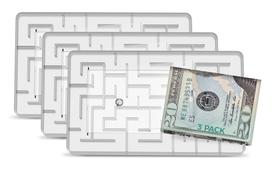 Caixa Money Puzzle Box Tech Tools, porta-presentes Money Maze, pacote com 3 Caixa Money Puzzle Box Tech Tools, porta-presentes Money Maze, pacote com 3