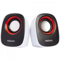 Caixa Multimídia 2.0 5W RMS CS-89 Branca/Preta/Vermelha EXBO - Exbom Caixa Multimídia 2.0 5W RMS CS-89 Branca/Preta/Vermelha EXBO - Exbom