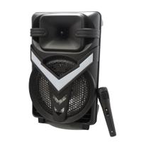 Caixa Multimídia Som Portátil 8" 20W 3000mAh ZQS8157 Preto