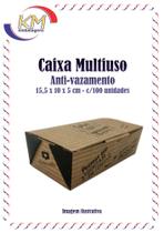 Caixa multiuso anti-vazamento c/100 - F10K - embalagem delivery, hamburgueria, lanchonete (15943)