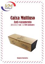 Caixa multiuso anti-vazamento c/100 - F27K - embalagem delivery, hamburgueria, lanchonete (15945)
