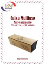 Caixa multiuso anti-vazamento c/100 - F27K - embalagem delivery, hamburgueria, lanchonete (15945) - IP Embalagens