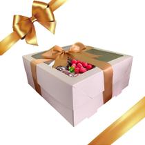 Caixa Multiuso com Visor para Bolos - 27x27x11 cm - 10 Unidades