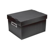 Caixa Multiuso M Com Pegador Preta (370 X 280 X 212 Mm) - Polibras