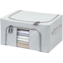 Caixa Multiuso Organizadora de Guarda Roupa Dobrável Cobertas Edredom Brinquedos Zíper Oxford 24Lts Caixa Multiuso Organizadora de Guarda Roupa Dobrável Cobertas Edredom Brinquedos Zíper Oxford 24Lts