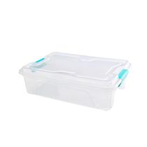 Caixa Multiuso Plástica Transparente Com Tampa Trava Organizadora 10 Litros