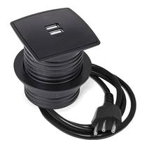 Caixa Multy 2 USB 5v 2.1A Com Cabo Alimentação Preto Dutotec