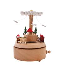 Caixa Musical Inverno Natal 11x16Cm Madeira - Mai Home