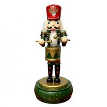 Caixa Musical Quebra Nozes Tambor Verde 30CM