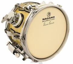 Caixa Nagano Snare Series Micro New Beat Natural Clear 8x6 com Caneca e Clamp Holder para Fixação
