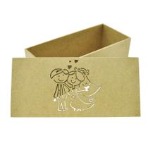 Caixa Noivos para Vinho 22x10,5x8 Mdf Madeira Caixa Noivos para Vinho 22x10,5x8 Mdf Madeira