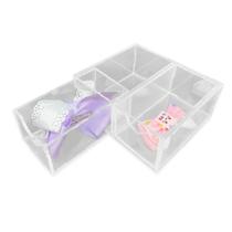 Caixa Objetos Porta Treco Presilha Pulseira Bijuteria Anel Acrílico Gaveta 2 Espaços Caixa Objetos Porta Treco Presilha Pulseira Bijuteria Anel Acrílico Gaveta 2 Espaços