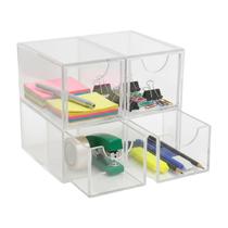 Caixa Objetos Porta Treco Presilha Pulseira Bijuteria Anel Acrílico Gaveta 4 Espaços Caixa Objetos Porta Treco Presilha Pulseira Bijuteria Anel Acrílico Gaveta 4 Espaços