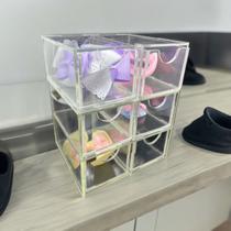 Caixa Objetos Porta Treco Presilha Pulseira Bijuteria Anel Acrílico Gaveta Kit 6 espaços Caixa Objetos Porta Treco Presilha Pulseira Bijuteria Anel Acrílico Gaveta Kit 6 espaços