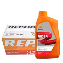 Caixa Óleo Repsol Moto Rider 4t 20w50 Api Sl Honda Yamaha Suzuki 12 Unidades