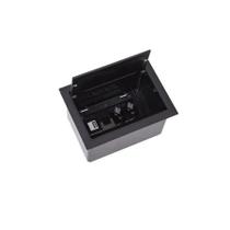 Caixa Openbox Aluminio 4 Blocos 2EL/1BC/1RJ QM17040.00 Preto QTMOV Preto