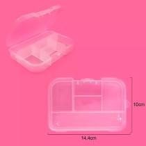 Caixa Org. Transparente Mini 14.4x10x3.2cm 5 Div. - Plástico