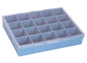 Caixa organizador com 20 divisórias azul