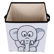 CAIXA ORGANIZADOR DE BRINQUEDO INFANTIL COLORIDA ESTAMPADA 28x30x28cm Estampa:elefante CAIXA ORGANIZADOR DE BRINQUEDO INFANTIL COLORIDA ESTAMPADA 28x30x28cm Estampa:elefante