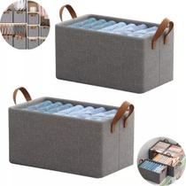 Caixa Organizador De Guarda Roupa Cesto P/gaveta Multiuso Dobrável