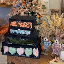 Caixa Organizador Enfeites e decoração de Páscoa Kit C/ 3Und