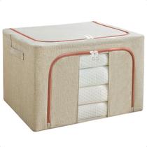 Caixa Organizador Guarda Roupa Multiuso Grande Cesto Com Zíper 66 Litros Resistente Cobertor Camiseta Edredom Roupa De Cama Caixa Organizador Guarda Roupa Multiuso Grande Cesto Com Zíper 66 Litros Resistente Cobertor Camiseta Edredom Roupa De Cama
