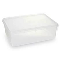 Caixa Organizadora 11L Empilhável Hermética Plasvale Plástica Retangular Closet Brinquedos