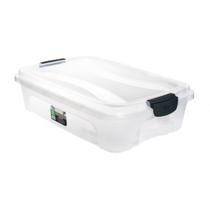 Caixa Organizadora 20L Baixa Tampa Transparente Rischioto Caixa Organizadora 20L Baixa Tampa Transparente Rischioto
