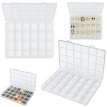 Caixa Organizadora 24 Divisória Transparente Joias Pesca