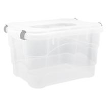 Caixa Organizadora 25 Litros Multiuso Guarda Roupa C/ Trava Caixa Organizadora 25 Litros Multiuso Guarda Roupa C/ Trava