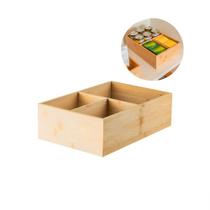 Caixa Organizadora 3 Seções Multiuso Sense 5 Litros Bambu