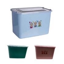 Caixa organizadora 30 litros porta brinquedos fraldas acessorios roupa container infantil