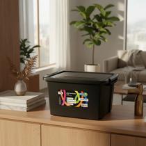 Caixa Organizadora 30l com Tampa Ideal para Casa e Escritório Caixa Organizadora 30l com Tampa Ideal para Casa e Escritório