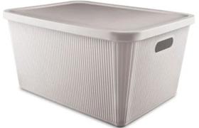Caixa Organizadora 30l Com Tampa Preta Canelada Organizador De Armário Closet Quarto Lavanderia Reforçada premium Caixa Organizadora 30l Com Tampa Preta Canelada Organizador De Armário Closet Quarto Lavanderia Reforçada premium