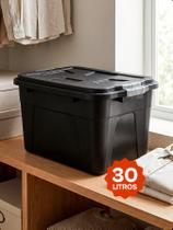 Caixa Organizadora 30L Multiuso Resistente Casa Trava Tampa Caixa Organizadora 30L Multiuso Resistente Casa Trava Tampa