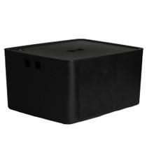 Caixa Organizadora 36 Litros Grande Com Tampa Preto Caixa Organizadora 36 Litros Grande Com Tampa Preto