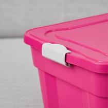 Caixa Organizadora 55L com Tampa e Travas Agraplast Multiuso Ideal para Organização Agraplast 927