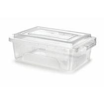 Caixa Organizadora 5L C/ Tampa e Sistema Trava Fácil Transp