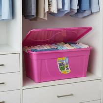 Caixa Organizadora 60 Litros Organizador Área De Serviço Varias cores com trava