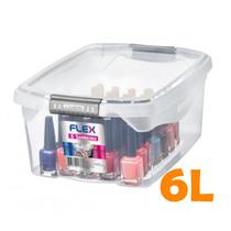 Caixa Organizadora 6l Multiuso Tampa Porta Utensílios Closet Armário Gaveta - SR901 Sanremo