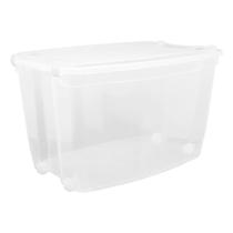 Caixa Organizadora 78L Multiuso Travas e Rodinhas Empilhável