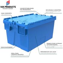 Caixa Organizadora Alc 29l Azul 500x300x280mm Ecoboxes Caixa Organizadora Alc 29l Azul 500x300x280mm Ecoboxes