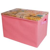 Caixa organizadora baú escritório multiuso 33 lts rosa