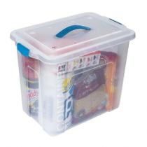 Caixa organizadora box alta com trava Cristal OR11 23,5L - São Bernardo Caixa organizadora box alta com trava Cristal OR11 23,5L - São Bernardo