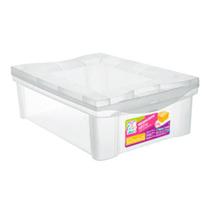 Caixa Organizadora Box Baixa Cristal 21001 13,5L Ordene