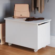 Caixa Organizadora Brinquedos com Rodízio Juno Branco A05 - Mpozenato